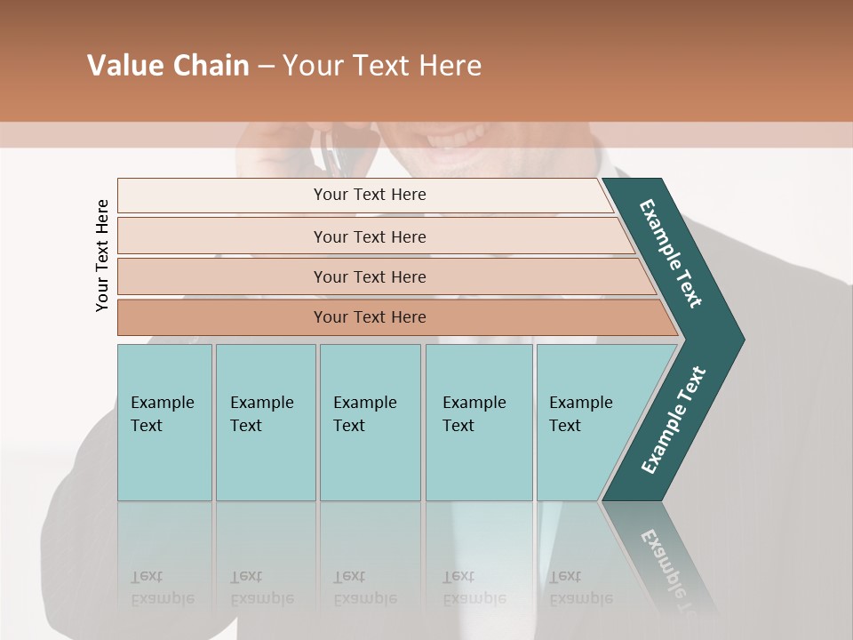 A Man In A Suit Talking On A Cell Phone PowerPoint Template