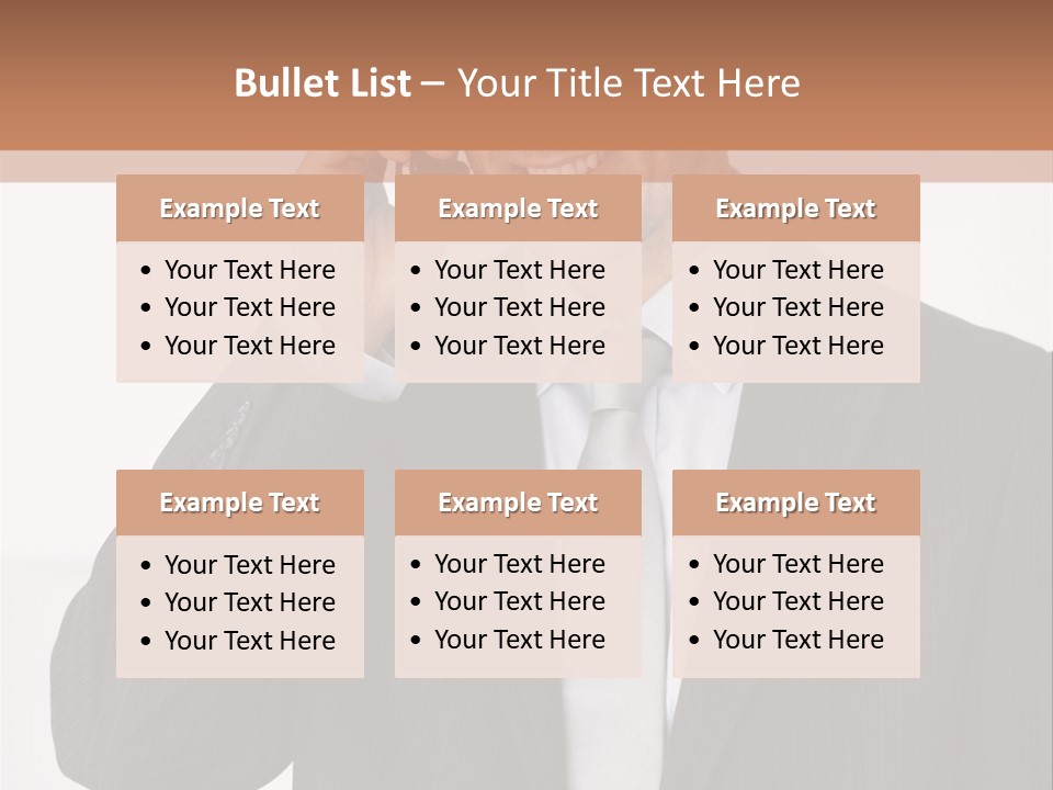 A Man In A Suit Talking On A Cell Phone PowerPoint Template