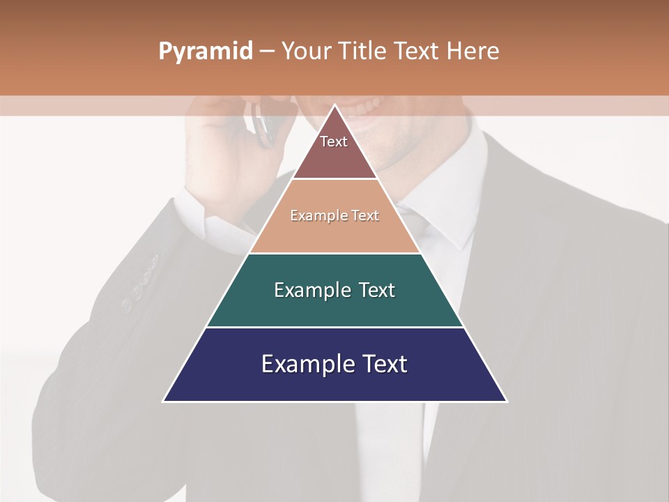 A Man In A Suit Talking On A Cell Phone PowerPoint Template