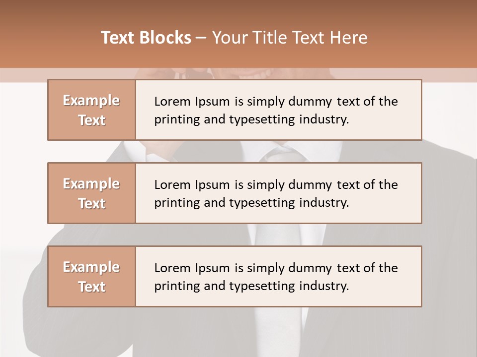 A Man In A Suit Talking On A Cell Phone PowerPoint Template