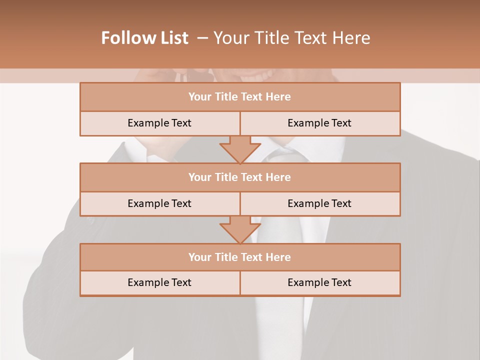 A Man In A Suit Talking On A Cell Phone PowerPoint Template