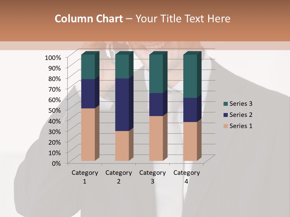 A Man In A Suit Talking On A Cell Phone PowerPoint Template