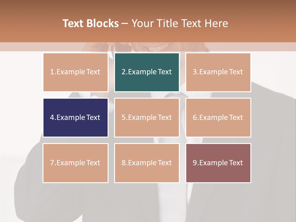 A Man In A Suit Talking On A Cell Phone PowerPoint Template