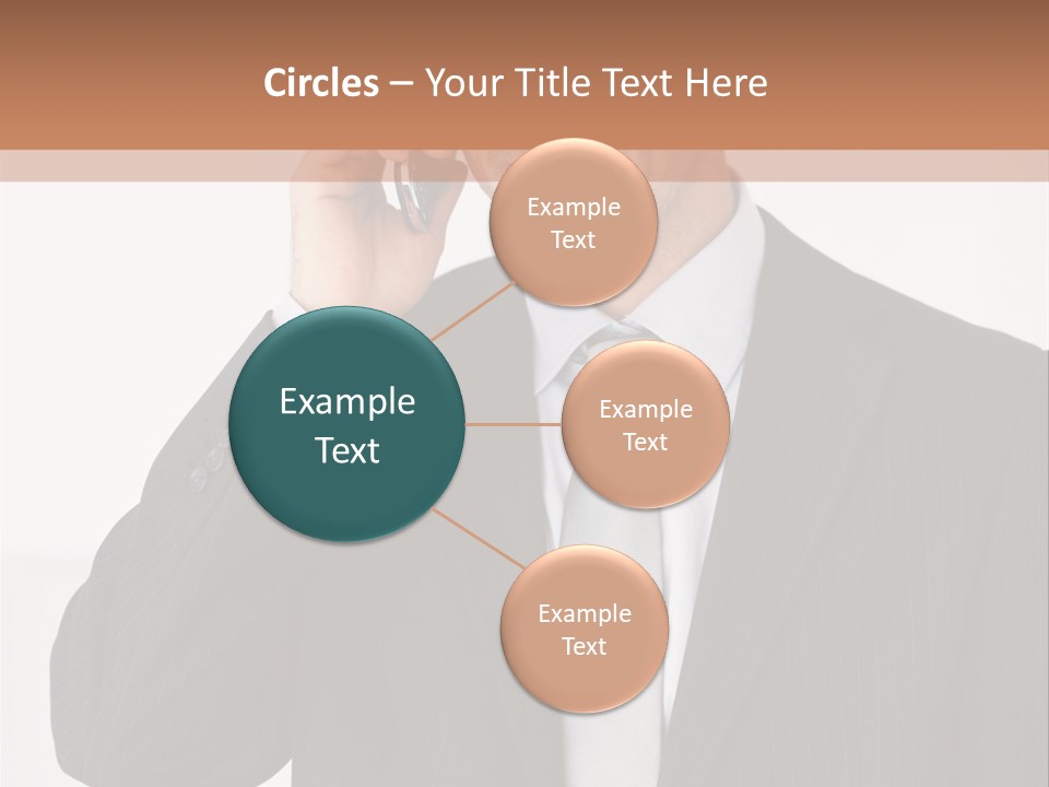 A Man In A Suit Talking On A Cell Phone PowerPoint Template