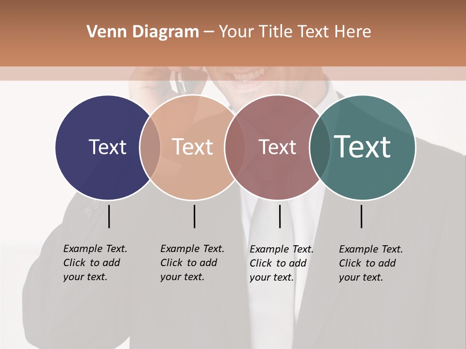 A Man In A Suit Talking On A Cell Phone PowerPoint Template