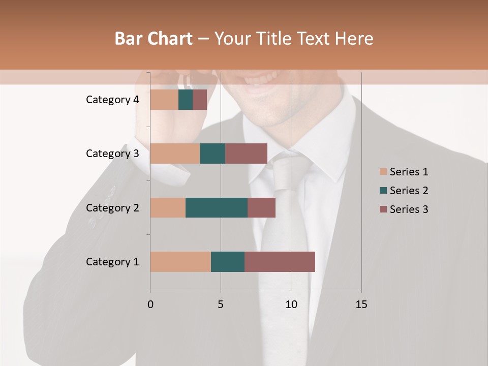 A Man In A Suit Talking On A Cell Phone PowerPoint Template