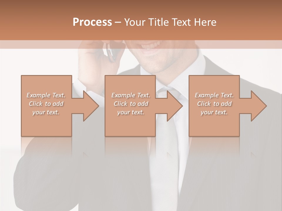 A Man In A Suit Talking On A Cell Phone PowerPoint Template