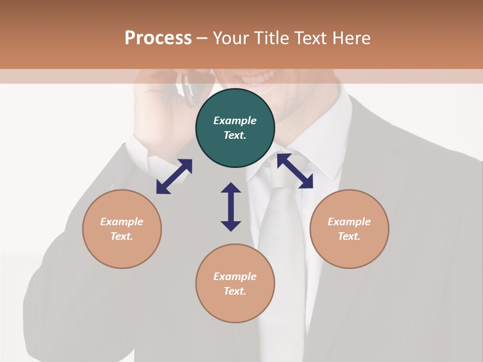 A Man In A Suit Talking On A Cell Phone PowerPoint Template