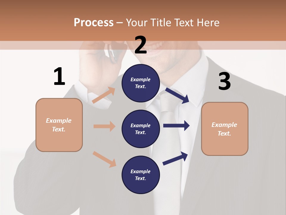 A Man In A Suit Talking On A Cell Phone PowerPoint Template