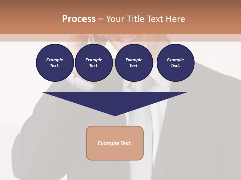 A Man In A Suit Talking On A Cell Phone PowerPoint Template