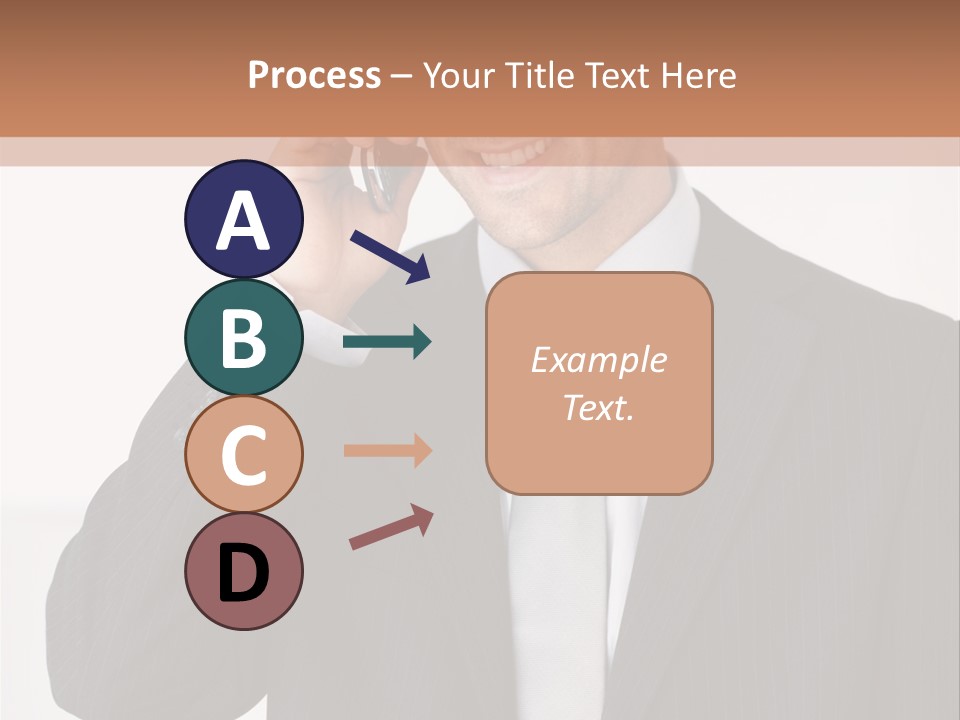 A Man In A Suit Talking On A Cell Phone PowerPoint Template