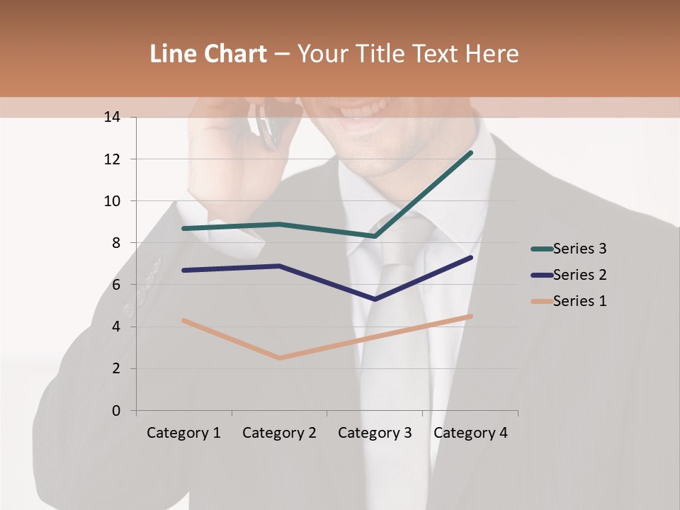 A Man In A Suit Talking On A Cell Phone PowerPoint Template