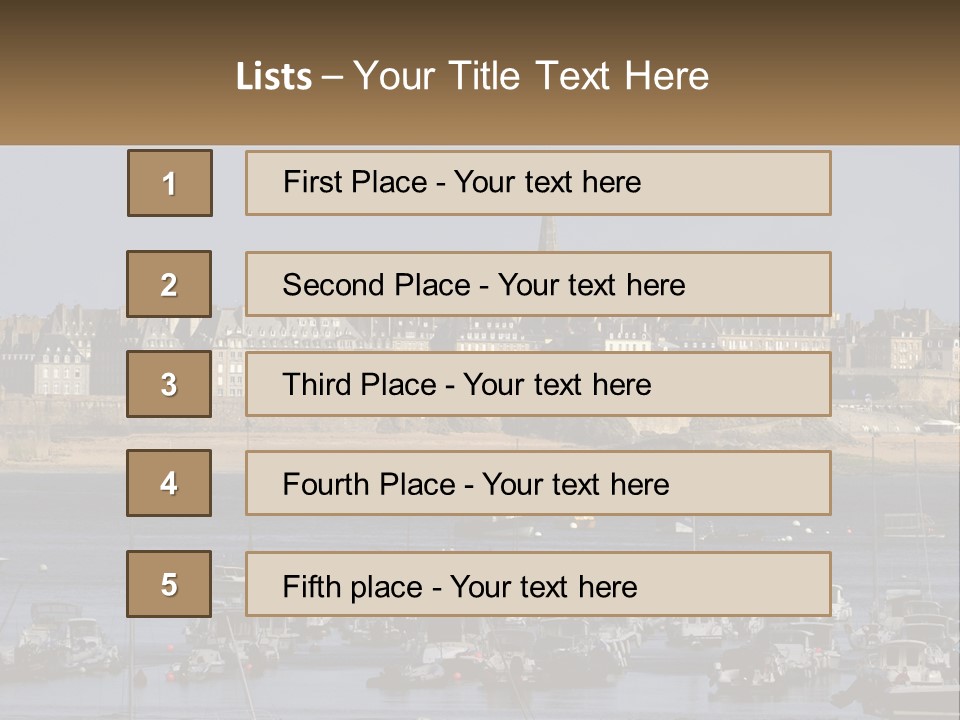 Brittany France Harbor PowerPoint Template