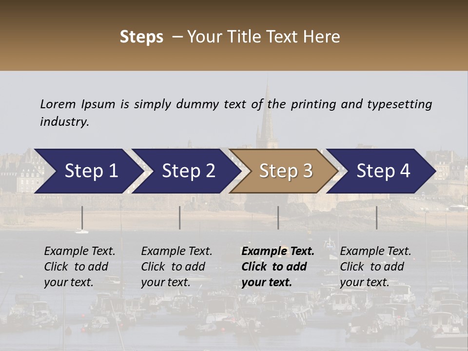 Brittany France Harbor PowerPoint Template