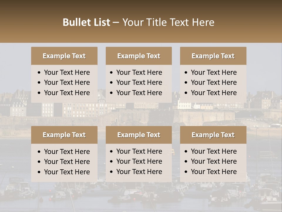 Brittany France Harbor PowerPoint Template