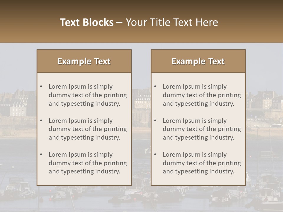 Brittany France Harbor PowerPoint Template