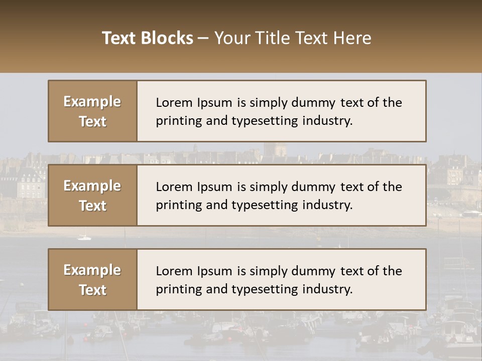Brittany France Harbor PowerPoint Template