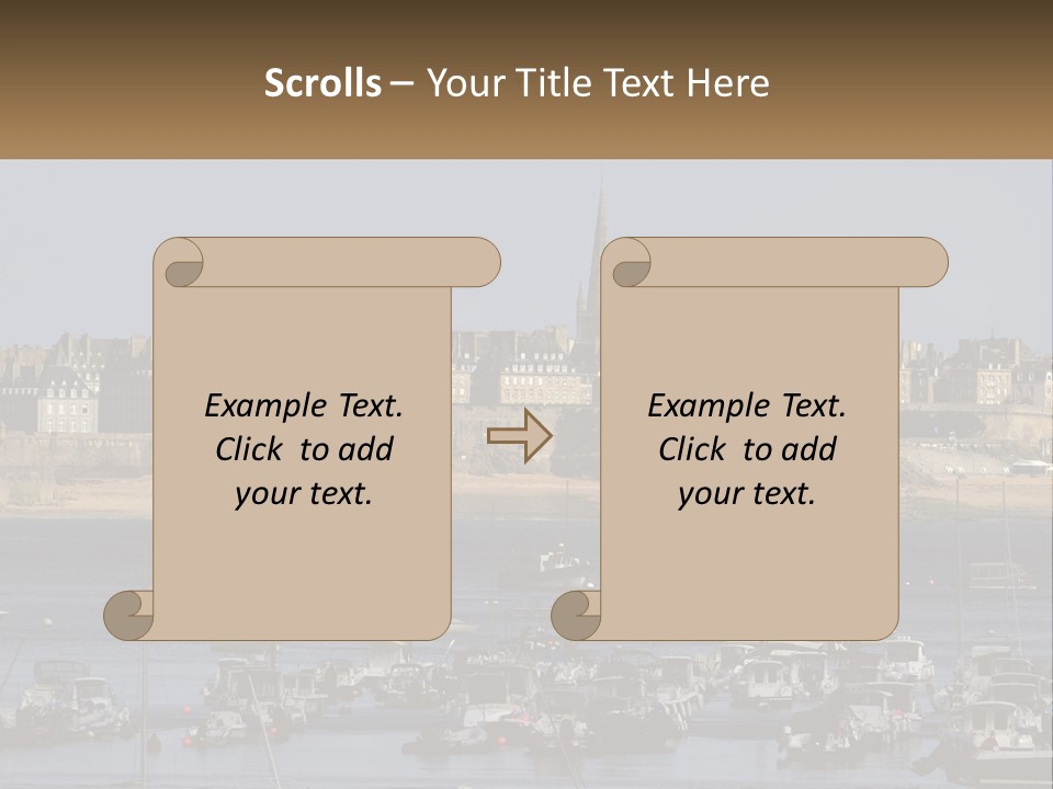 Brittany France Harbor PowerPoint Template