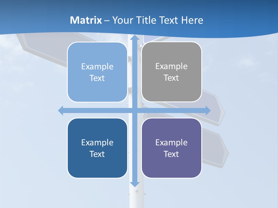Variation Direction Sign PowerPoint Template