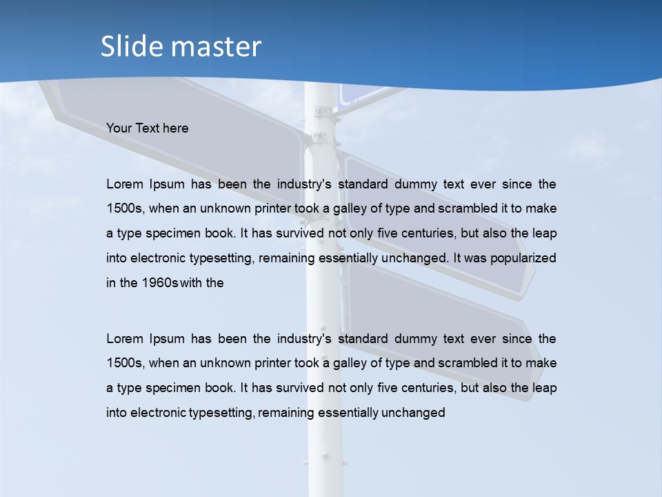 Variation Direction Sign PowerPoint Template