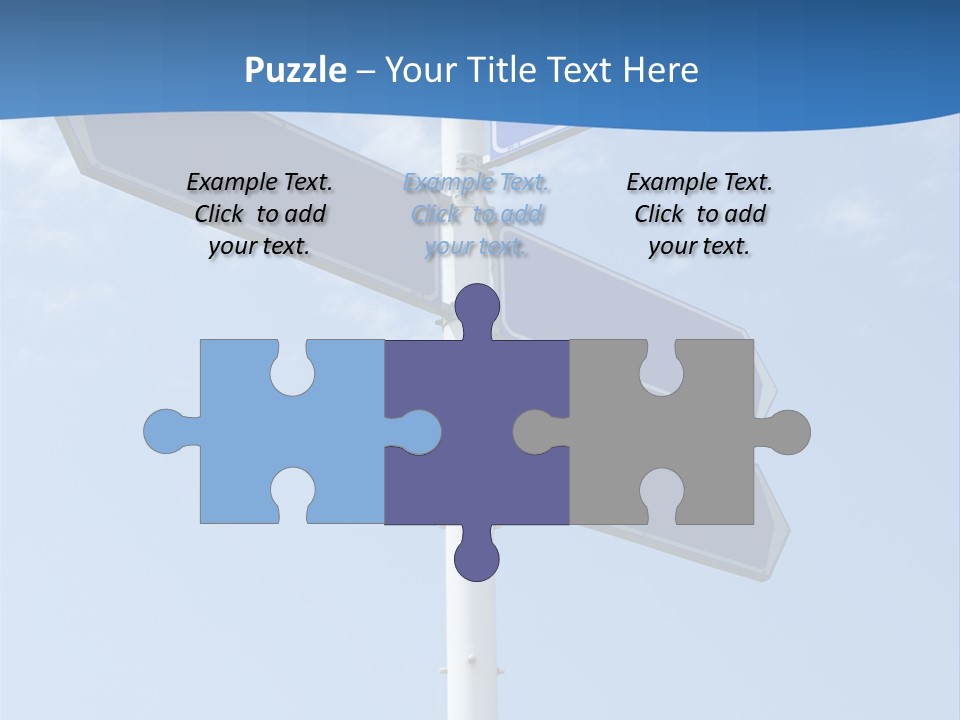 Variation Direction Sign PowerPoint Template