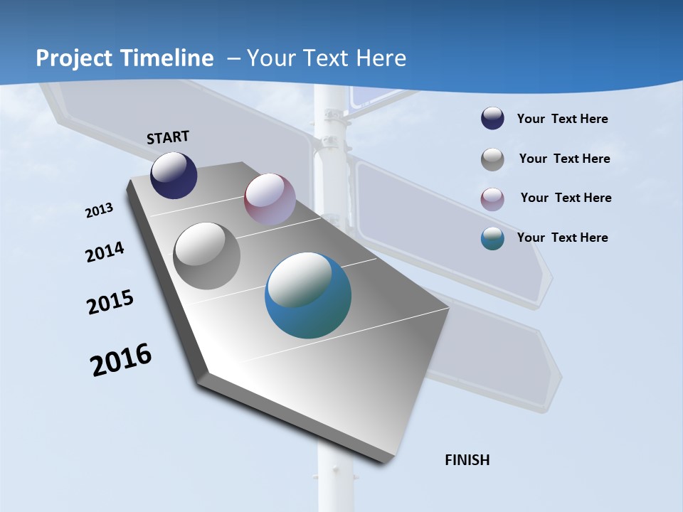 Variation Direction Sign PowerPoint Template