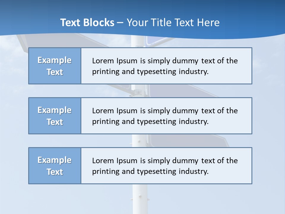 Variation Direction Sign PowerPoint Template