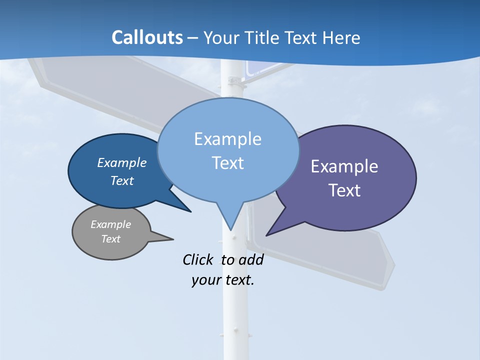 Variation Direction Sign PowerPoint Template