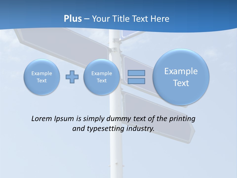 Variation Direction Sign PowerPoint Template