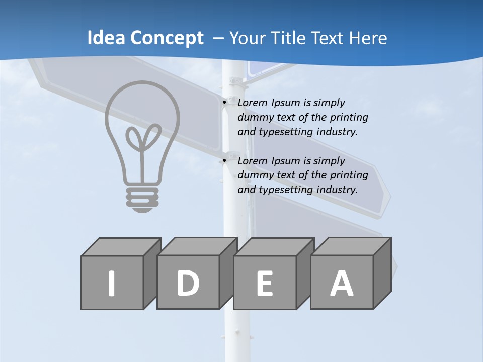 Variation Direction Sign PowerPoint Template