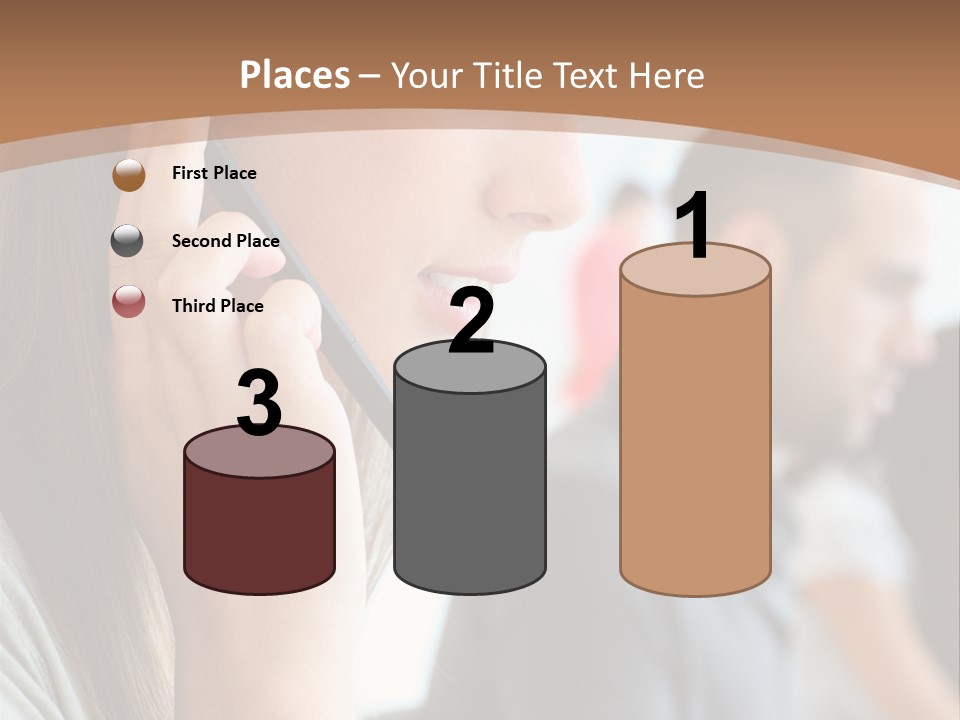 Company Sitting Customer Service PowerPoint Template