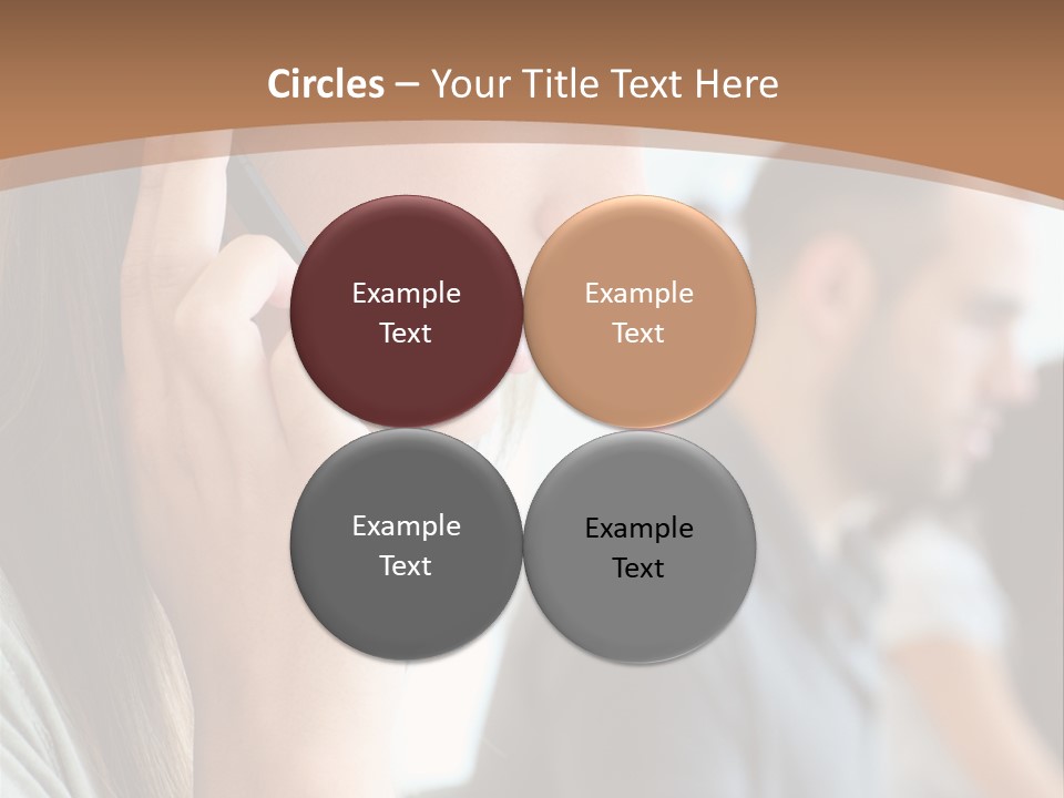 Company Sitting Customer Service PowerPoint Template