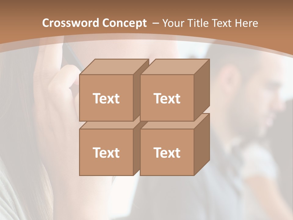 Company Sitting Customer Service PowerPoint Template