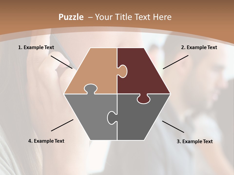 Company Sitting Customer Service PowerPoint Template