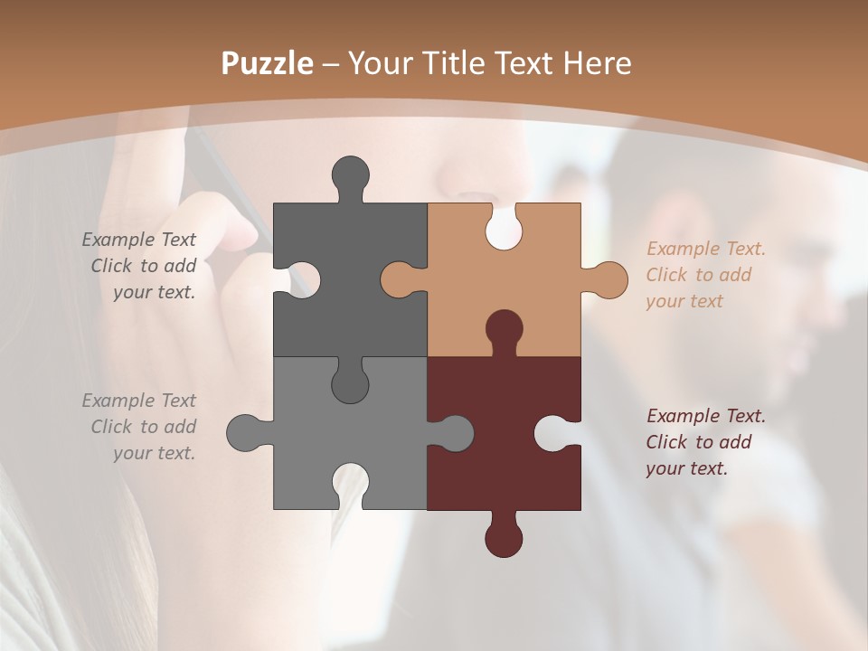 Company Sitting Customer Service PowerPoint Template