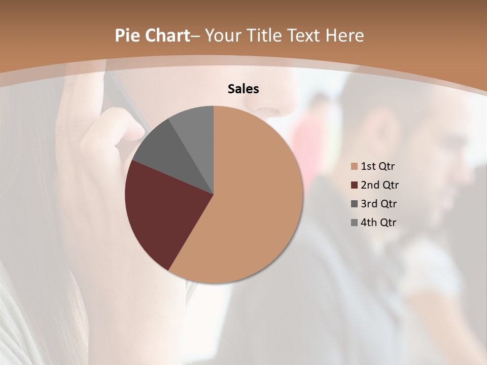 Company Sitting Customer Service PowerPoint Template