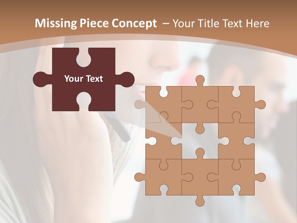 Company Sitting Customer Service PowerPoint Template