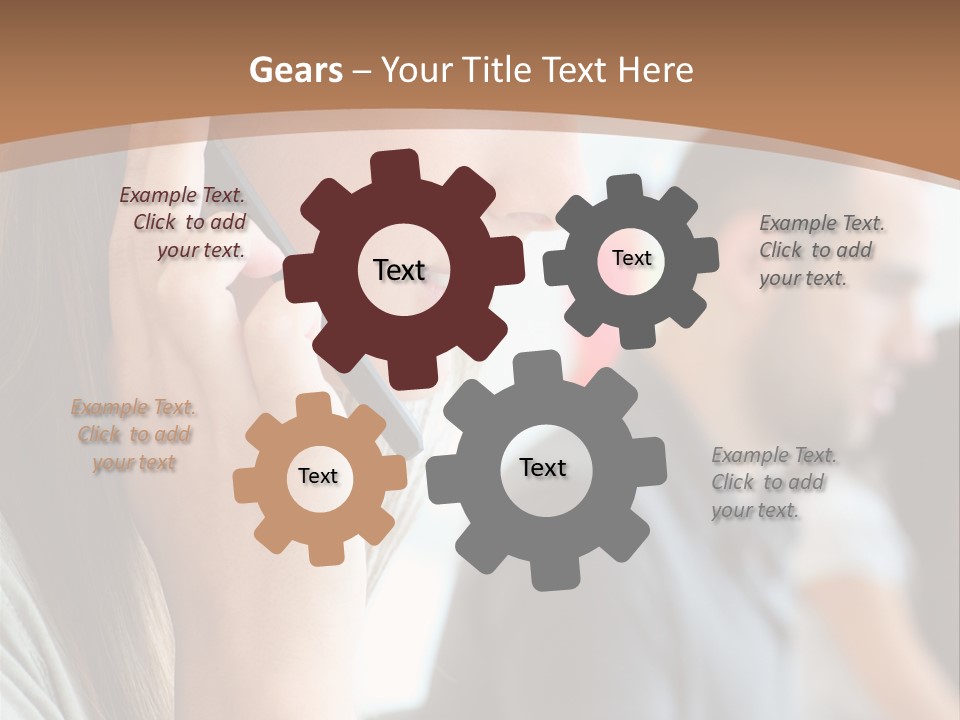 Company Sitting Customer Service PowerPoint Template