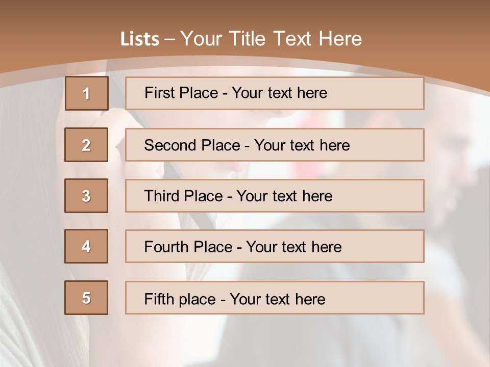 Company Sitting Customer Service PowerPoint Template