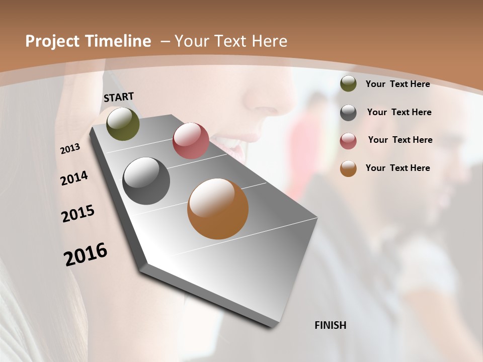 Company Sitting Customer Service PowerPoint Template