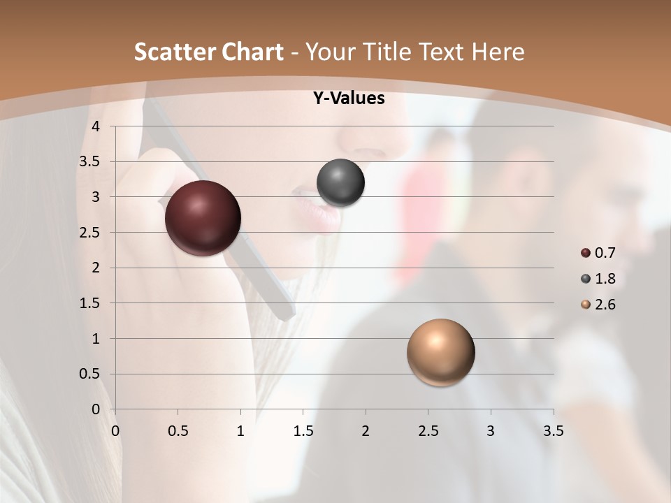 Company Sitting Customer Service PowerPoint Template