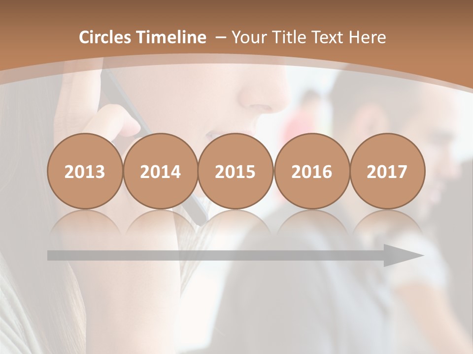 Company Sitting Customer Service PowerPoint Template