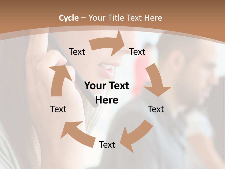 Company Sitting Customer Service PowerPoint Template