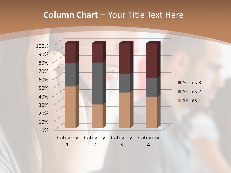 Company Sitting Customer Service PowerPoint Template