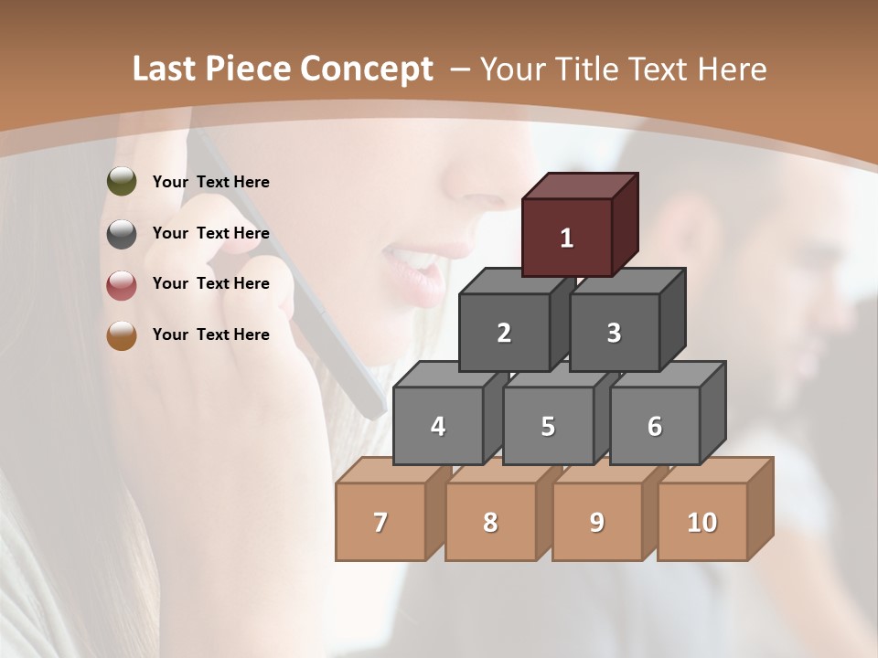 Company Sitting Customer Service PowerPoint Template