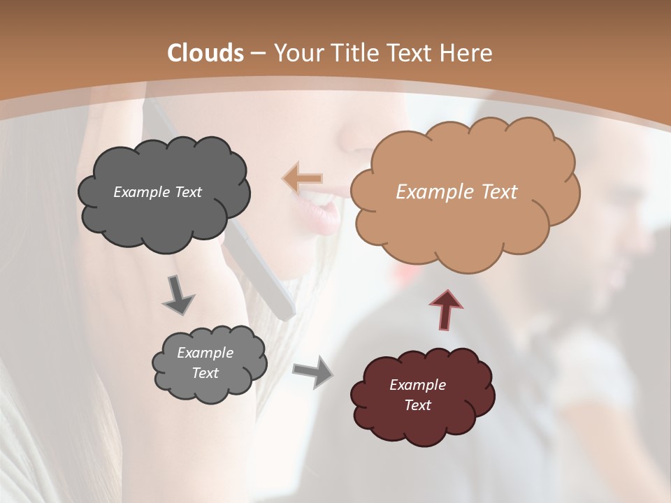 Company Sitting Customer Service PowerPoint Template