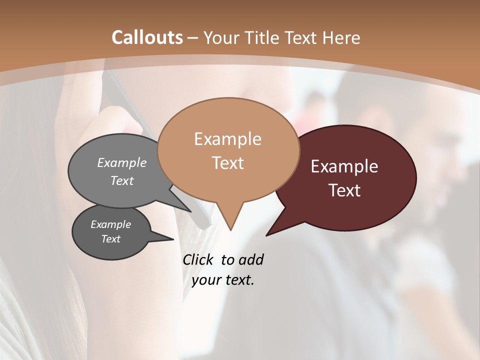 Company Sitting Customer Service PowerPoint Template