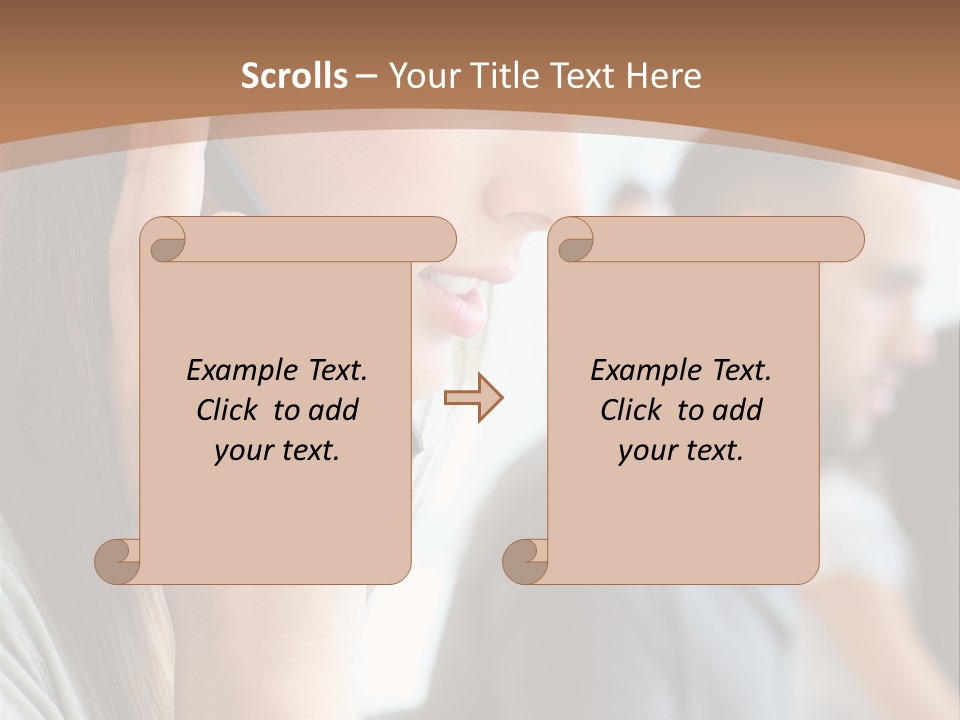 Company Sitting Customer Service PowerPoint Template