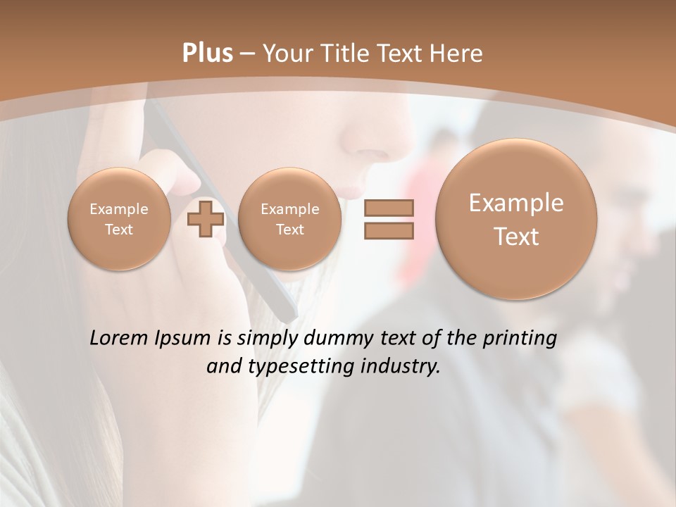 Company Sitting Customer Service PowerPoint Template