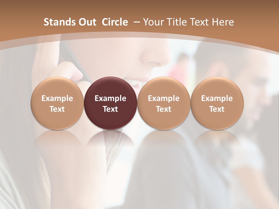 Company Sitting Customer Service PowerPoint Template